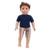 Ropa para muñeca American Girl de 18 pulgadas, camiseta más shorts, traje casual, accesorios para muñeca