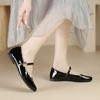 Zapatos Mary Jane de piel con punta cuadrada y tacón bajo estilo retro francés ZHR, primavera y verano 2024, nuevos, combinables, con falda