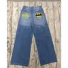 Estilo Americano Retro Harajuku Patrón de Murciélago Bordado Jeans Sueltos para Hombre Street Y2K Pantalones Jeans Perezosos