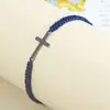 Nova Pulseira Cruzada Tecida à Mão Pulseira da Sorte Aço Inoxidável Corda Multicolorida Fábrica de Joias Manuais Transfronteiriça Atacado