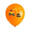 Globo de látex con temática de coche de ingeniería de 12 pulgadas, juguete de cumpleaños para niños, excavadora, globo de látex con temática de coche de ingeniería.