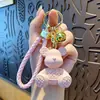 Llavero Colgante Oso Violento de Dibujos Animados de Resina Encanto para Bolso de Pareja Cordón para Llave de Coche Colgante para Teléfono Pequeño Regalo