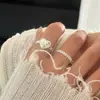 Anel de Argola Redonda de Prata Pura S999 Estilo Coreano Minimalista Estilo Cool Costura Redonda Moda Versátil Anel de Design Personalizado