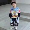 Ropa de Ultraman para Niños Primavera 2026 Nuevo Conjunto Infantil Primavera y Otoño Sudadera para Bebés Estilo Coreano Street Cool Ropa para Niños