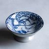 Prato Alto Chinês Prato de Frutas Porcelana Azul e Branca Retrô Prato de Cerâmica para Lanches Prato de Frutas Sala de Estar Doméstica Prato Simples de Buda