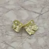 Design de Nicho Botões de Metal com Pérola e Laço Botão para Tricô Feminino Top Vestido Conjunto Acessórios de Botão