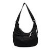 Bolsa transversal de grande capacidade para viagem casual feminina, bolsa de ombro simples com estampa de losangos, moderna e portátil, para comércio exterior