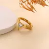 Anillo Personalizado Hip Hop Acero Inoxidable Chapado en Oro de 18K Anillo Joker de Diamante en Forma de Corazón para Mujer Pulsera Venta al por Mayor