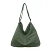 Bolso de hombro impermeable de nailon simple estilo coreano nuevo, gran capacidad, color sólido, bolso de mano casual simple para mujer