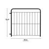 Painel Único para Cerca Modular para Pets 82x68 (82 cm) - Preto