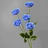 Rosas artificiales transfronterizas, flores artificiales para arreglos de boda, decoraciones de fondo para escenarios, flores artificiales para paisajismo de salones de bodas