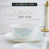 Juego de Vajilla China para el Hogar Vajilla de Porcelana Fina Tazón de Arroz Cerámica Color Esmaltado Tazón para Fideos Tazón para Sopa Combinación de Tazón y Plato