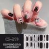 Pegatinas de gel para uñas sin curado, impermeables, de larga duración, pegatinas 3D para uñas, parche, femenino, extraíble, película para uñas, pegatinas completas