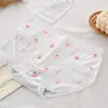 CS018# Ropa interior transpirable con encaje en la cintura para mujer, shorts triangulares lindos, dulces, de color liso para estudiante