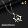 Collar de Acero de Titanio para Hombre, Colgante de Letra de Moda Hip-Hop, Cadena para Suéter Estilo Coreano, Collar Largo Estilo Lujo Ligero, Venta al por Mayor de Joyería