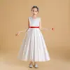 Disfraz de Actuación Coral Infantil 2026 Vestido para Niñas Vestido de Princesa Anfitrión de Actuación de Piano Color Champaña Vestido para Niña Grande