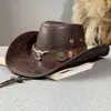 Explosiones Transfronterizas Denim Occidental Agrietado Niutou Retro Nuevo para Hombres y Mujeres Viajes al Aire Libre Top Cóncavo Gorra de Vaquero de Mezclilla para Hombre