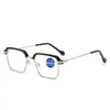 Gafas de Lectura de Media Montura Línea de Cejas Clásicas de Negocios de Moda para Hombres de Mediana Edad y Personas Mayores Lectura de Teléfono Móvil Gafas de Lectura de Alta Definición Protección Ocular