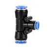 PU8 reto PY16 três vias rápido tubo de gás rápido conector rápido PG PV4/PE6/PEG10 diâmetro variável PK12/PKG14
