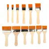 Pincel de lana de nailon, pincel para pintar al óleo, pincel con mango de madera, pincel de arte, pincel para pintar al óleo para niños, pincel de nailon