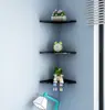 Estante de esquina Decoración de dormitorio Perforación libre Partición Montado en la pared Estantería triangular Ventilador de pared con forma de abanico Cocina Montado en la pared Tablero de madera