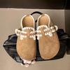 Zapatillas Birkenstock Retro con Suela Gruesa y Aumento Interior para Mujer para Usar Afuera Otoño 2025 Nueva Moda Slip-On Slip-Ons