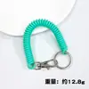 Juego de llaveros y tarjetas con cuerda de resorte de plástico, accesorios para bolsas, cordón elástico de color antipérdida, venta al por mayor