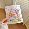 Pinzas para el pelo de niños de colores dulces, estilo japonés y coreano, con flores de dibujos animados de colores, pinzas para flequillo lateral para niñas y pasadores para bebés, accesorios para el pelo