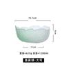Prato de Frutas Criativo Japonês Tigela de Salada Transparente Borda Dourada Lótus Azul Névoa Simples Casa Hotel Tigela de Prato Frio Conjunto Lavador de Chá