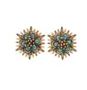 Pendientes de Aleación de Cobre para Mujer con Estilo Retro Francés, Diseño de Nicho, Temperamento Elegante de Gama Alta, Transmisión en Vivo Transfronteriza de Segunda Mano