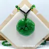 Cadena de Suéter Estilo Étnico Guanyin Buda de Imitación Jade Verde, Colgante Pixiu Atractor de Fortuna, Collar Versátil para Todas las Estaciones, Estilos Mixtos, Venta al por Mayor de Fábrica