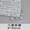 Octágono Mixto de Alta Calidad Rosa Plano para Uñas K9 Taladro de Punta Inferior Afilada Punto de Destello Taladro de Cristal para Uñas Taladro de Uñas DIY Adornos