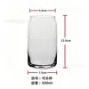 Pegatinas de Vidrio Pintadas a Mano Transfronterizas, Vasos Transparentes de Vidrio para Refresco, Vasos de Alta Calidad para Jugo con Tapas y Popotes, Al Por Mayor en Stock