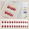 Uñas postizas de alta gama de 24 piezas, populares en línea, estilo puro y deseable, realza el cutis, uñas artificiales hechas a mano
