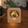 Luz de Noche de Cristal Souvenir Creativo de Cristal Adornos de Escritorio Lámpara de Mesita de Noche Puesto de Manualidades Regalos para Estudiantes y Maestros