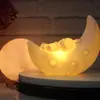 Luz de Noite Desenho Animado Fofo Flor Coelho Luminária de Mesa de Cabeceira Enfeites de Mesa Iluminação Luz de Atmosfera para Estudante Mulher Brinquedos Luminosos