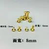 Tachuelas y Ojales de Latón para Cinturón Sujetador de Cinturón DIY Clavo en T Cabeza Plana Tornillo de Doble Cierre Clavo de Ledger Accesorios para Equipaje
