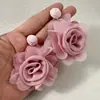 Joyas Yongge Pendientes Frescos Dulces Transfronterizos Europeos y Americanos Pendientes de Flor Exagerados Coloridos de Moda Estilo Vacacional