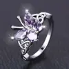 Anel Quadrado de Cristal Zircônia de Verão com Novo Design Transfronteiriço Europa e Estados Unidos Amazon Anel de Família Pedra de Nascimento Feminino