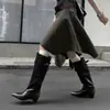 Botas de moda estilo britânico de cano alto de 4,5 cm, novo modelo outono e inverno 2026, bico fino, salto grosso, over-the-knee, botas de cavaleiro sexy