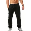 Pantalones Deportivos Casuales Europeos y Americanos Transfronterizos 2023 para Hombre Versátiles de Algodón Lino Holgados Transpirables Largos de Color Sólido Simples Pantalones para Hombre