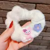 Anel de cabelo de pelúcia anel do intestino grosso fada outono e inverno New ins doce headband mulheres simples all-Match Girl cocar corda de cabelo