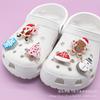 Zuecos Navideños Nuevos Transfronterizos con Hebillas de Flores, Luces LED Parpadeantes, Pantuflas de Jardín de Gama Alta, Hebillas de Zapato de Combinación Independiente DIY
