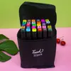 Kit de Caneta Marcadora Dupla à Base de Óleo 48 cores 168 cores 80 cores 36 cores 24 cores 12 cores Infantil Lavável Conjunto Completo