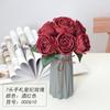 Flor de Imitación Rosa Europea Novia Boda Flor de Mano Ramo de Mesa Rosa 7 Letras a Mano Rosa Concubina Imperial