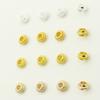 Miçanga de Engrenagem UFO Ouro 18K 4mm Espaçador Floco de Neve Miçangas para Cordão DIY Material Acessórios para Pulseira Colar