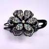 Nova Presilha de Cabelo Flor de Strass Atacado Feminina Três Dentes Grampo Grande Presilha de Bico de Pato Moda Acessórios de Cabelo