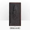 Billetera para Hombre Personalizada Vintage Hecha a Mano en Relieve de Cuero Genuino Larga de Cocodrilo Capa Superior Piel de Vaca Multitarjeta Monedero Estuche
