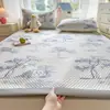 Juego de Tres Piezas de Alfombrilla Refrigerante de Látex de Seda de Hielo para Verano, Alfombrilla Suave Refrigerante Estampada, Colchón de Doble Uso, Individual, Estilo Fresco de Dibujos Animados, Alfombrilla de Seda de Hielo