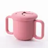 Copo de Água Infantil de Silicone com Alça Copo de Treinamento Copo com Bico para Bebê Antiderrapante e Resistente a Altas Temperaturas Copo de Aprendizagem para Beber Copo de Comida para Bebê